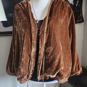 "Free People" Velvet Bed Jacket